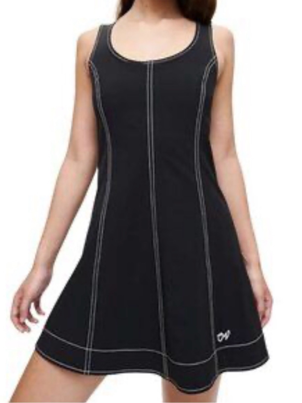 Outdoor Voices Athletic Energy Dress Black White Contrast Stitching Size M